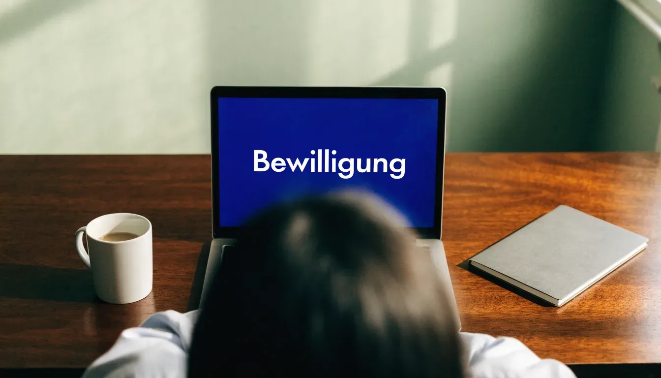 Leerer Sitzungssaal mit Holzbänken im Morgenlicht